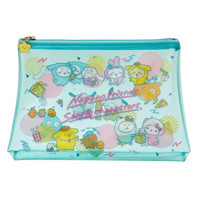 ナガノフレンズ×サンリオキャラクターズ　フラットポーチ　1,265円