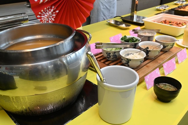【ヒルトン東京ベイ「BON DANCE」】スープには「冷や汁」が用意されています!夏っぽい!