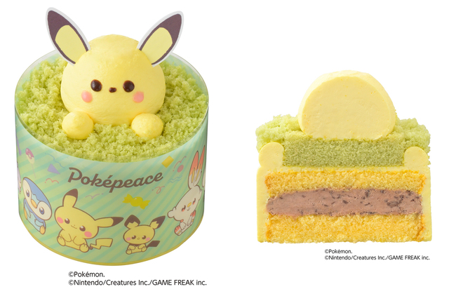 ＜ポケピース＞ピカチュウのチョコバナナケーキ 価格：720円（税込777円）