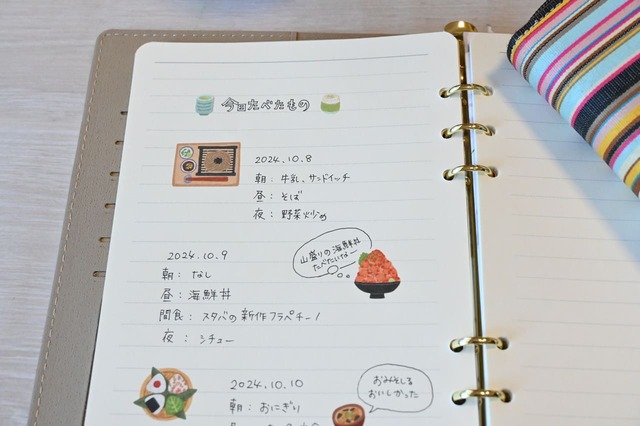 【GAACAL「大人ノート」で始めるライフログ】「今日食べたもの」をゆるく書くライフログ、楽しすぎる