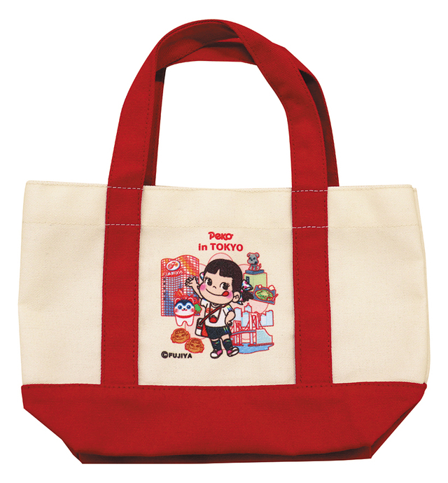 「遠征！スマイルスイッチ部！ in TOKYO　オリジナルランチトート」＜税込1,650円＞【不二家の洋菓子 ペコちゃん×トーキョー】