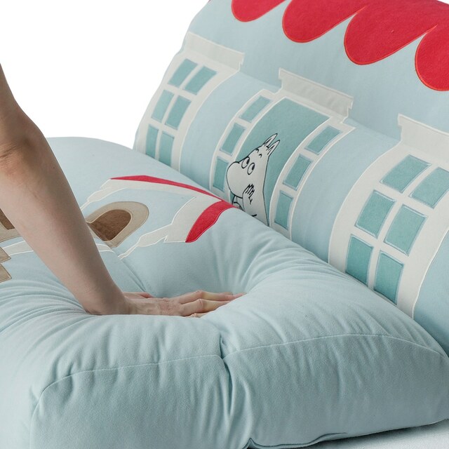 モチーフ型クッション付き4WAYソファーベッド 「ムーミン」