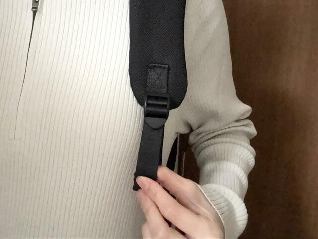 【FOUND GOOD ビジネススクエアリュック】ショルダーベルトの調節幅は最短約48cm、最長約91cmです
