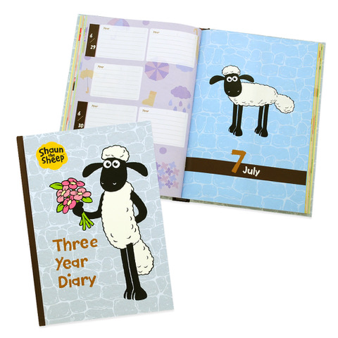 【ひつじのショーン】3年日記：名入れ無し 3,740円(税込)／名入れあり 4,400円(税込)