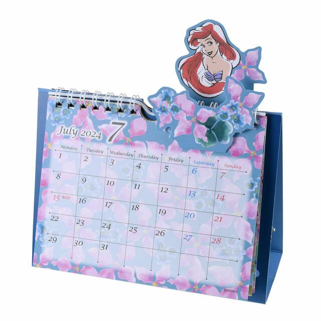 ディズニープリンセス 卓上カレンダー ポップアップ Calendar&Organizer 2024 1,980円