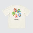 【ユニクロ「ザ・スーパーマリオギャラクシー・ムービーUT」】KIDS 100-160 各990円／マリオ、ルイージ、ピーチ姫、キノピオ、ヨッシーを集めたキャラクター集合柄を配置