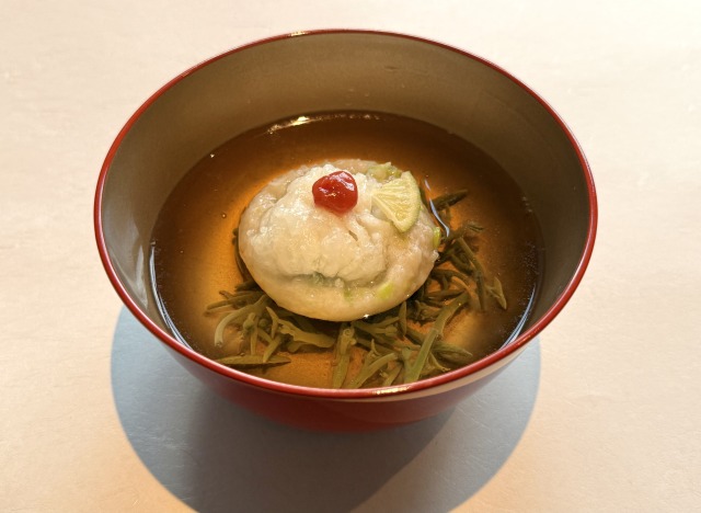 鱧蓮蒸しと旬のじゅんさい