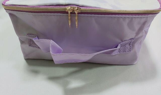 マチの長さを出した時の、ファスナーの様子