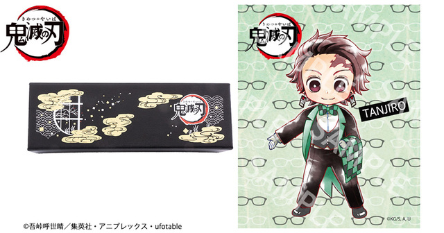 付属品は描き起こしミニキャラクターのフルカラー眼鏡拭き、オリジナル眼鏡ケース