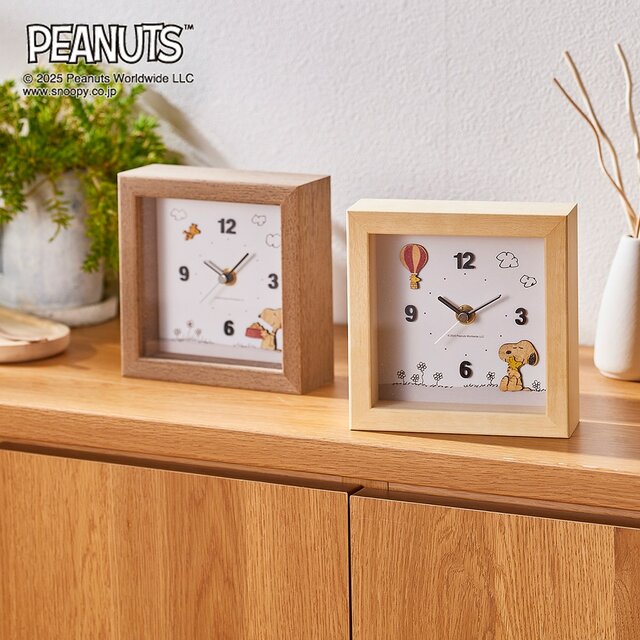 ウッドパーツ卓上時計「スヌーピー」|¥ 5,280 (税込)