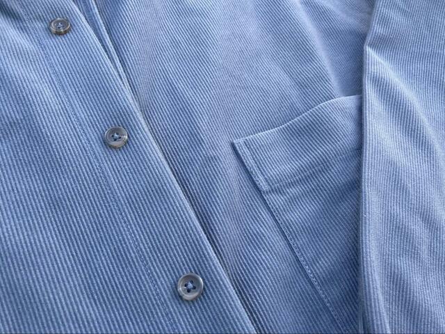 【ワークマン コーデュロイボタンダウンシャツ】ジャケット代わりとしても使えるコーデュロイシャツ