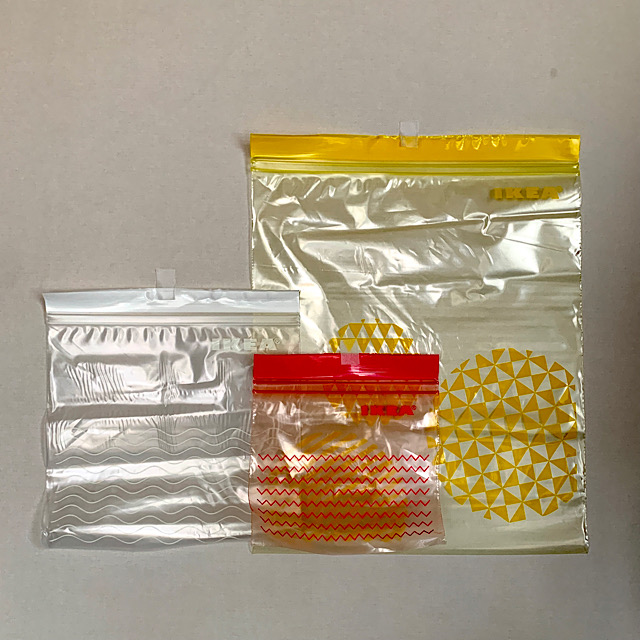 【IKEA フリーザーバッグ】サイズ比較