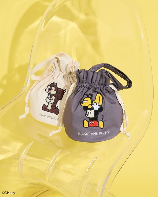 サガラ巾着バッグ 3,490円｜Green Parks ディズニー×松本セイジコレクション