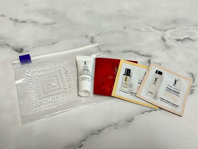 【紀ノ国屋】SSサイズ。化粧品のサンプルを入れてみました