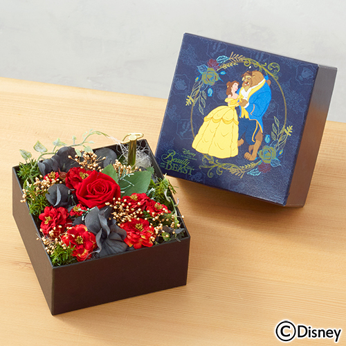 母の日 ディズニー オルゴールフラワー「Beauty and the Beast」（ディズニー映画 『美女と野獣』より）