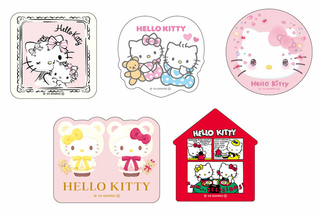 G賞ステッカーSET（全6種）【Happyくじ『HELLO KITTY 50th〜ハッピーアニバーサリー★〜』】