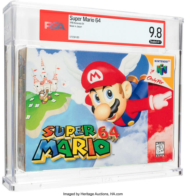 『Super Mario 64（スーパーマリオ 64）』【ヘリテージ・オークションズ、8/28〜29にビデオゲーム・オークションを開催】
