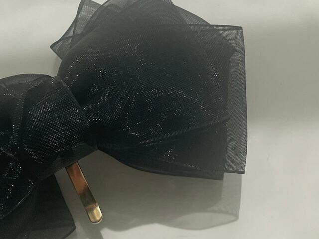 【3COINS　チュールリボンヘアフック】透け感のあるチュール