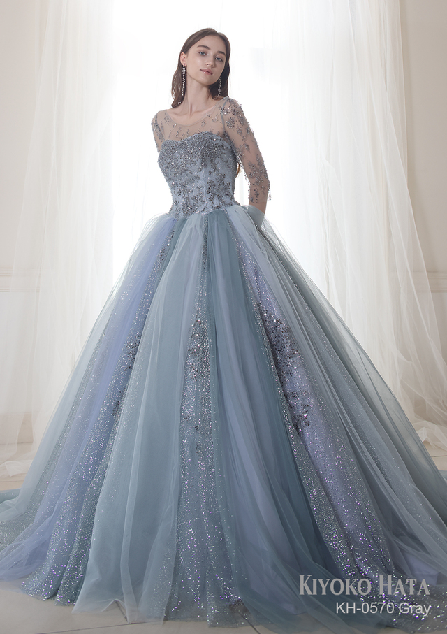 【KIYOKO HATA キヨコハタ】新作ウェディングドレス：KH-0570_Gray