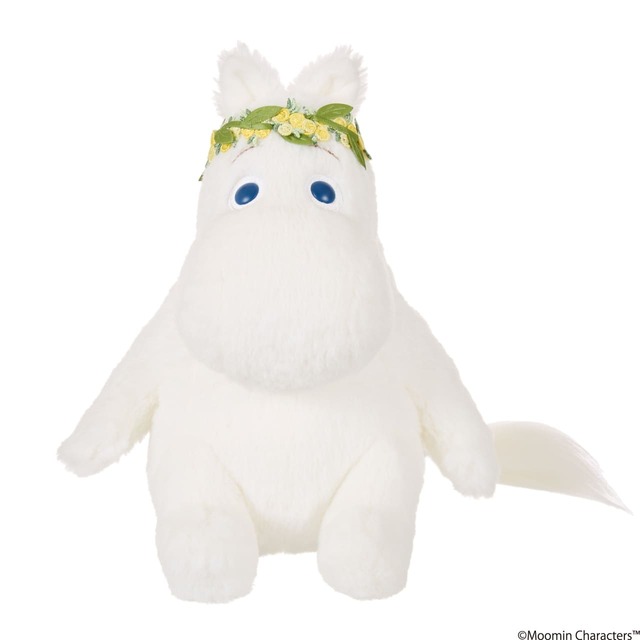 【ムーミンの日2024】「ムーミンの日2024マシュマロムーミン Sサイズ 花冠」4,400円 / セキグチ公式オンラインショップにて7月2日（火）12:00～予約開始