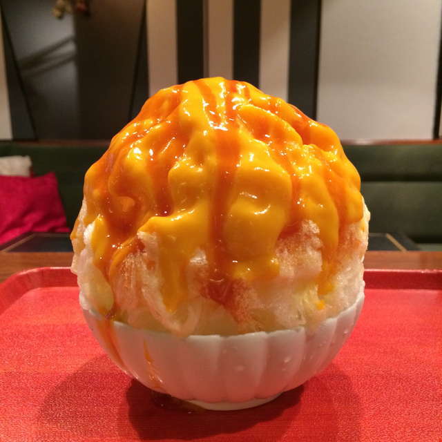 かき氷喫茶 バンパク／かぼちゃみるくカラメル 800円