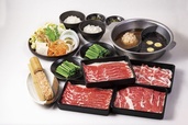 サーロイン　しゃぶしゃぶ（またはすきやき） 食べ放題コース