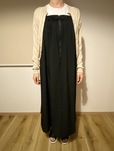 【ワークマン レディース撥水ギャザージャンスカ】透け感がないので1枚でOK。アウターを羽織れば長いシーズン着られます◎