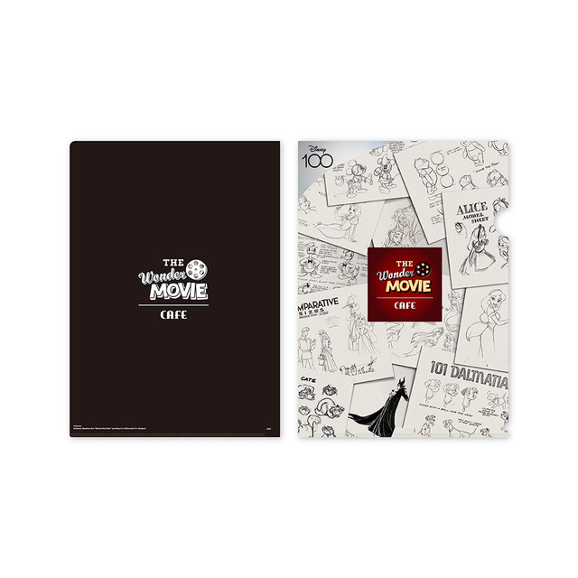 クリアファイル　　400円（税込440円）｜ディズニー100周年「The Wonder Movie CAFE」