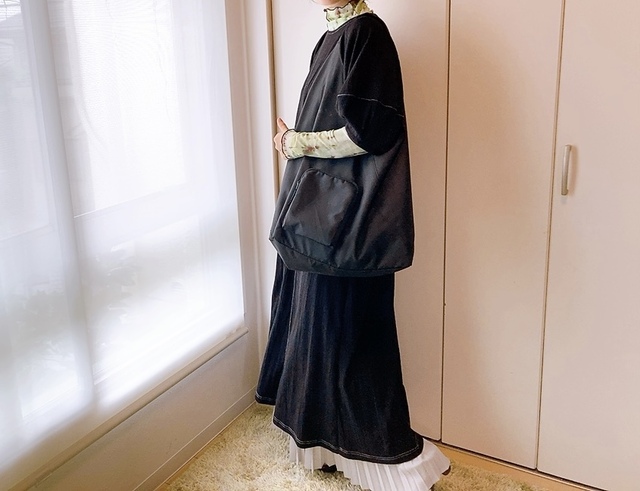 【ファッションセンターしまむら Blue Strive ワンピース】シアーシャツと合わせるとモード感を演出できます♪