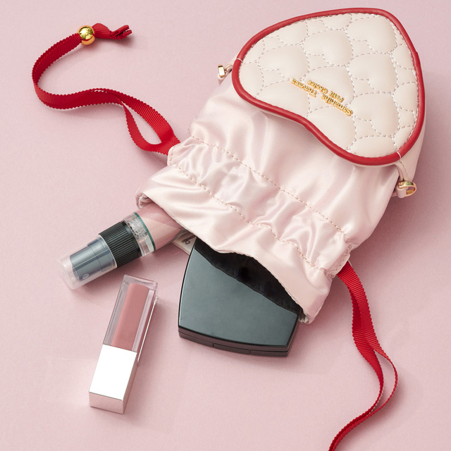 巾着ポーチ　¥13,200【Samantha Thavasa Petit Choice「バレンタインコレクション」】