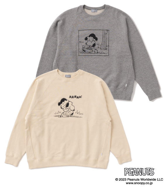 【マッキントッシュ フィロソフィー グレーラベル】PEANUTSコラボスウェット：17,600円（税込）