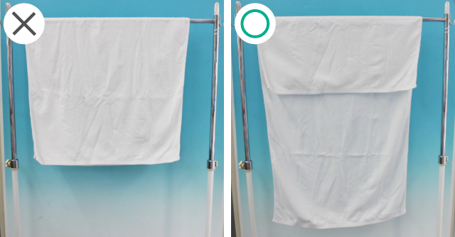 タオルの干し方