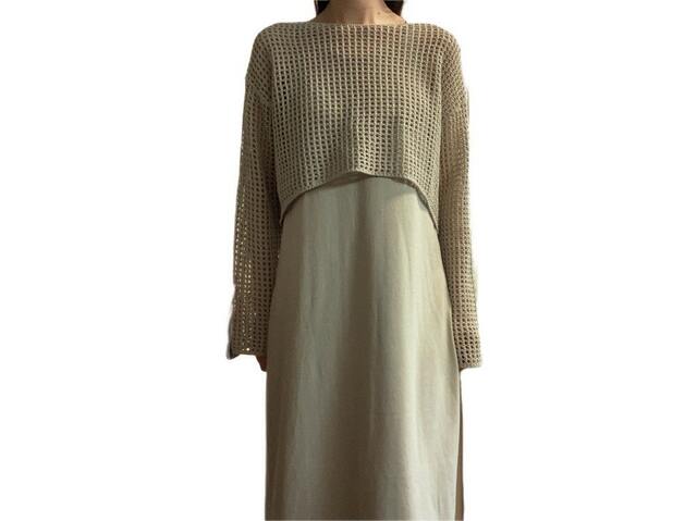 【GU 2ピースニットキャミソールワンピース】ゆったりだけどスタイルアップ♪