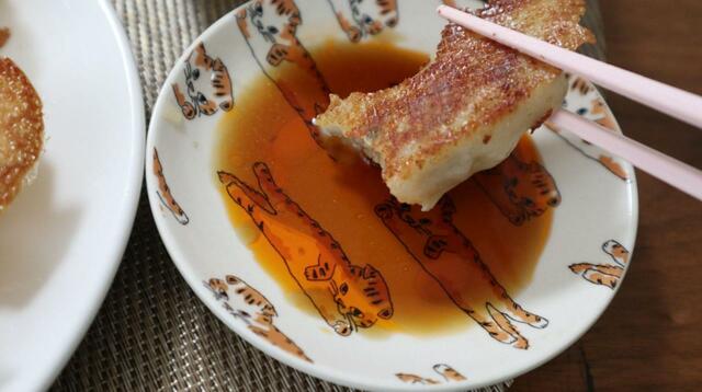 【プロテイン餃子ライス】お好みでタレに付けても良いですが、ナシでも全然OK 