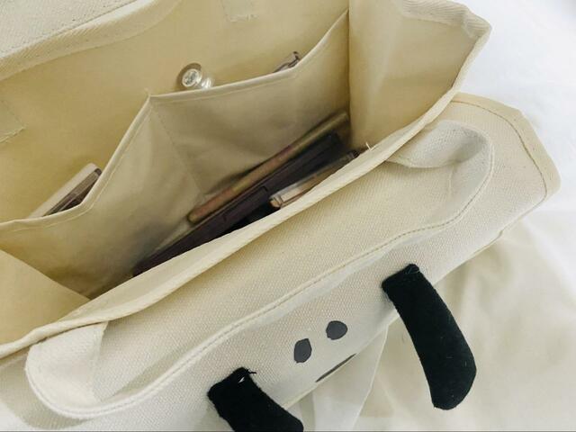 【SPRiNG　スヌーピーの持ち運べるインテリアバッグ】メイク道具を入れてみた