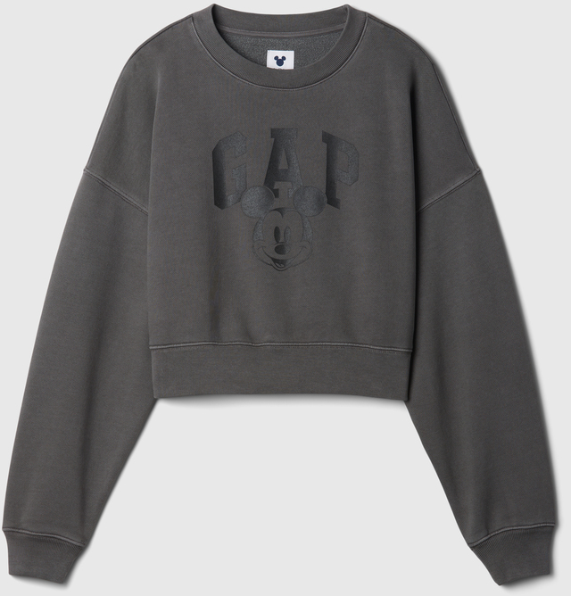 クロップド GAPロゴ スウェット　¥8,990｜Gap x Disney Collegiate