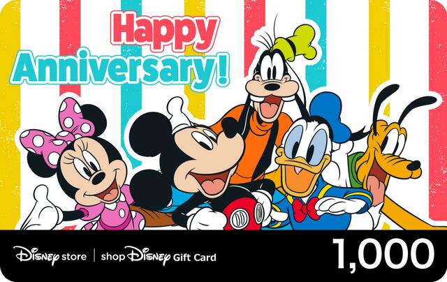 ディズニーストアギフトカード eGiftタイプHappy Anniversary!