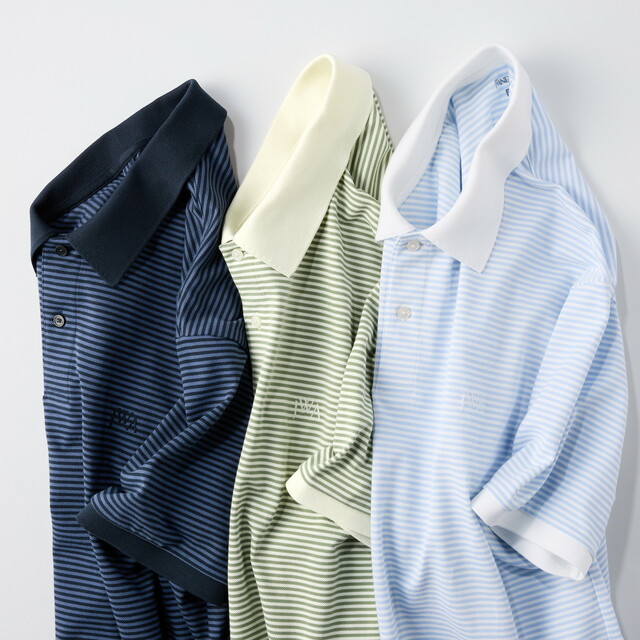 【UNIQLO and JW ANDERSON】男女兼用「ドライカノコボーダーポロシャツ」¥2,990