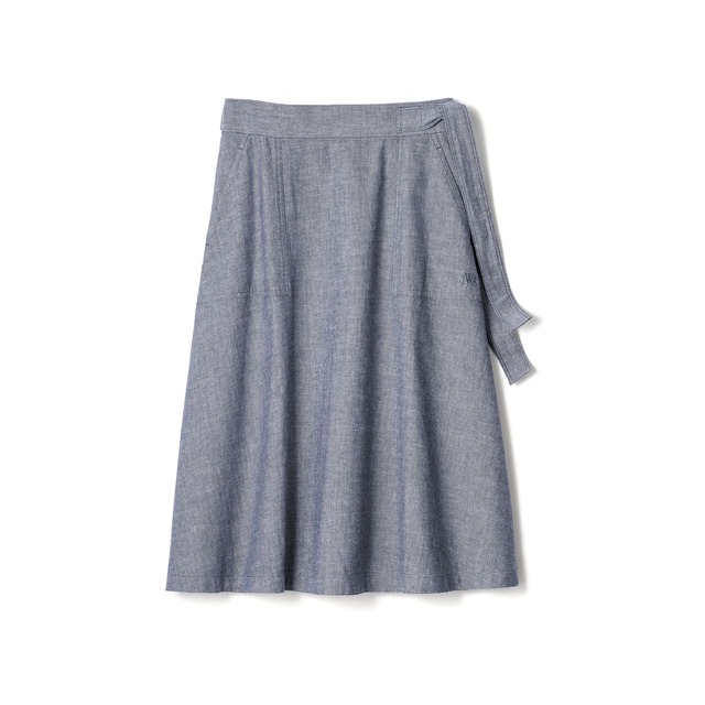 WOMEN「リネンブレンドベルテッドフレアスカート」￥3,990