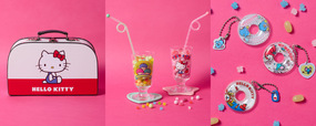 【ハローキティ】トランクBOX：3,300円（税込）/【サンリオキャラクターズ】ステム付きグラス 全2種：1,591円（税込）/【サンリオキャラクターズ】浮き輪チャームキーホルダー 全3種：880円（税込）