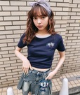 【ANGEL BLUE】リンガーTシャツ ¥4,790 / サイズ FREE / カラー ネイビー