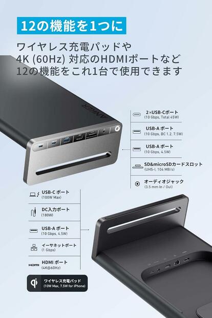 在宅ワーカー歓喜のオールインワン『Anker 675』ドックがデスクを