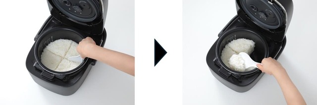 【象印・美味しいおにぎりの作り方】お米の撹拌方法