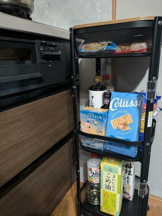 【アイリスオーヤマ マルチワゴン角型 3段】キッチンで乾物や調味料のストックなどを収納してみました