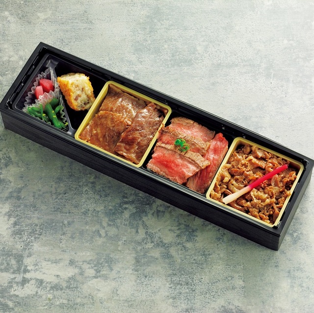 【山形】米沢琥珀堂／米沢牛贅沢三昧弁当