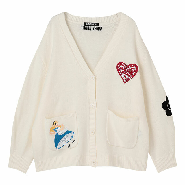 【マリークワント×アリス・イン・ワンダーランド】アリスデザイン カーディガン／税込18,150円