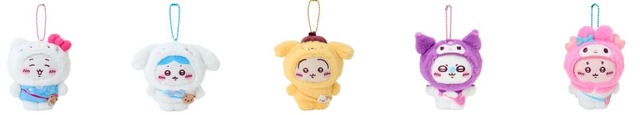 【ちいかわ×サンリオキャラクターズ】マスコットホルダー（全5アイテム）　各2,497円