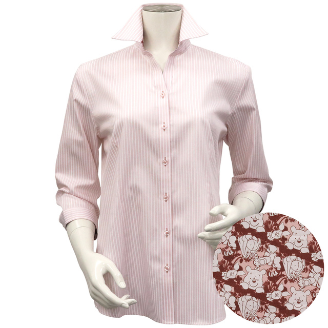 くまのプーさん / レディース 七分袖(バンダナ付)