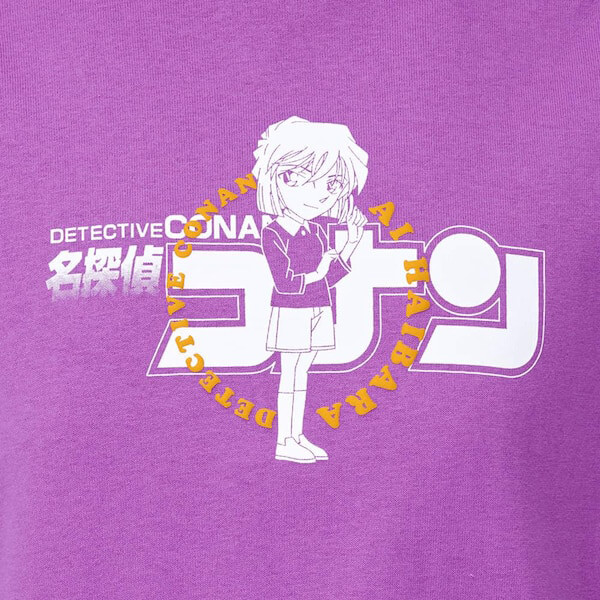 【GU】オーバーサイズグラフィックT(5分袖) Detective Conan 1+EC(名探偵コナン)(灰原哀)／¥1,690