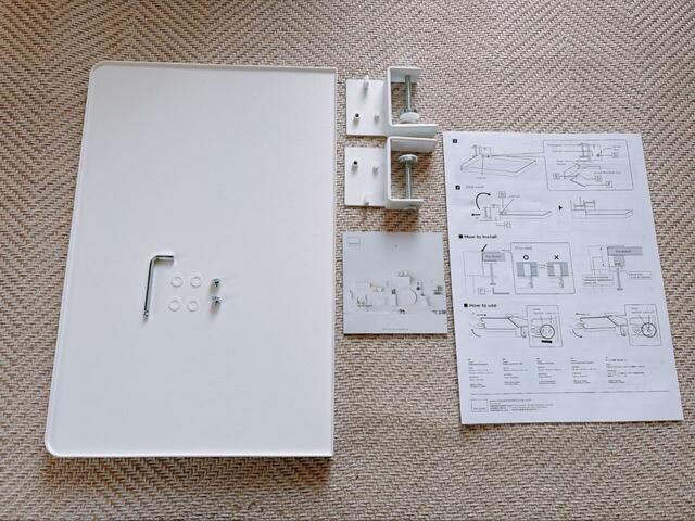 【山崎実業 tower テーブル横折りたたみ棚】六角レンチが付属していて、工具不要で組み立てられます◎
